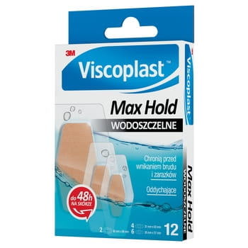 Viscoplast™ Max Hold, plastry wodoszczelne, zestaw plastrów, 3 rozmiary, pudełko/12 szt. 31034200_0_1736593251283.jpg