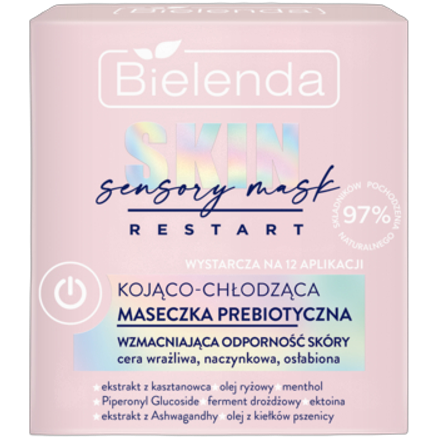 Bielenda Skin Restart Sensory Mask Kojąco-chłodząca maseczka prebiotyczna 50 ml Bielenda Skin Restart Sensory Mask Kojąco-chłodząca maseczka prebiotyczna 50 ml