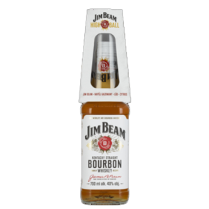 'Jim Beam White 40% 700 ml + SZKL.
