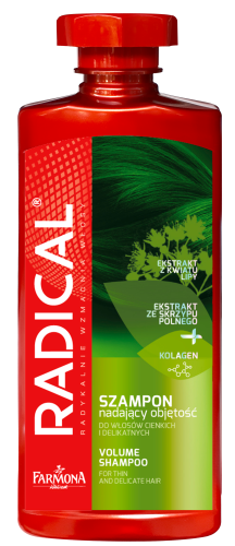 RADICAL Szampon nadający objętość do włosów cienkich i delikatnych 400 ml RADICAL Szampon nadający objętość do włosów cienkich i delikatnych 400ml