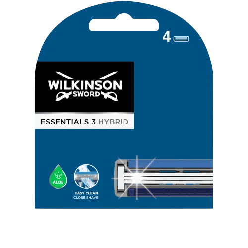 Wilkinson Sword Essentials 3 Hybrid wkłady do maszynki 4 szt.