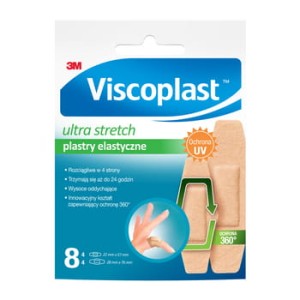 Viscoplast™ Ultra Stretch, plastry elastyczne, 2 rozmiary, kopertka/8 szt.
