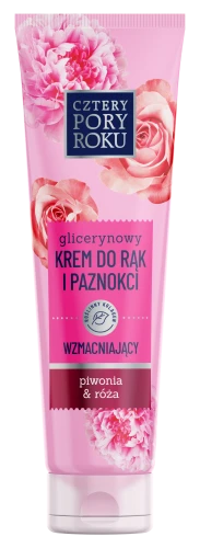 Krem do rąk i paznokci glicerynowy Cztery Pory Roku Wzmacniający Piwonia&amp;Róża 130ml