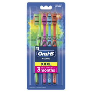 Oral-B Color Collection Manualna szczoteczka do zębów, 4 sztuki