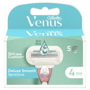 Gillette Venus Deluxe Smooth Sensitive Ostrza do maszynki, 4 sztuki