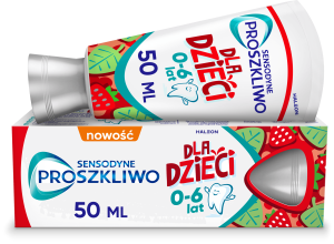 Sensodyne ProSzkliwo Dla Dzieci Pasta z fluorem do zębów chroniąca szkliwo do zębów mlecznych i stałych 0-6 lat, 50 ml