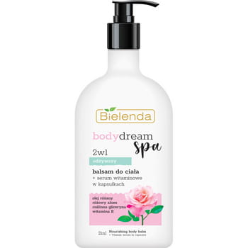 Bielenda BODY DREAM SPA 2w1 Odżywczy balsam do ciała + Serum witaminowe w kapsułkach 350 ml 35202399_0_1736633386382.jpg