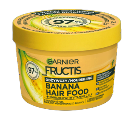 Garnier Fructis Hair Food Banana Maska do włosów suchych 400 ml Garnier Fructis Hair Food Banana Maska do włosów suchych 400 ml