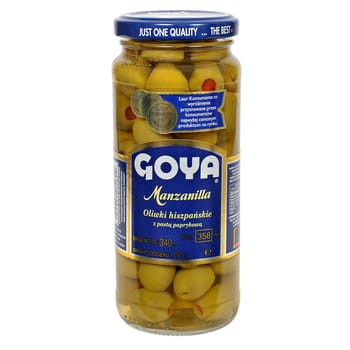 Oliwki zielone z pastą paprykową Goya 358 ml 81.jpg