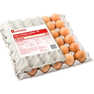TGE Jaja z wolnego wybiegu , dezynfekowane promieniami UV, klasa wagowa M 30 szt.
