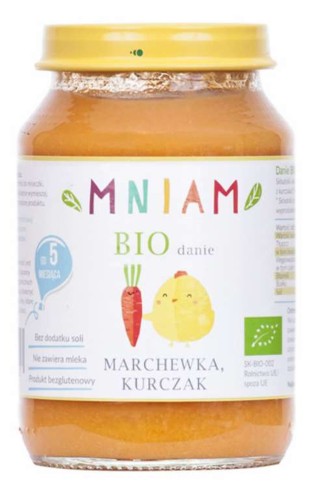 Danie marchewka-kurczak od 5 miesiąca BIO 190 g MNIAM 803_1_5556.jpg