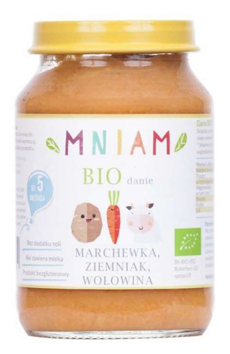 Danie marchewka-ziemniak-wołowina od 5 miesiąca BIO 190 g MNIAM 804_1_5557.jpg