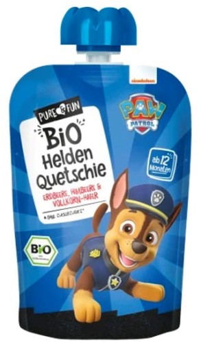 Przecier truskawka- malina z owsem BIO 100 g Psi Patrol- Chase 5445_1_8611943.jpg