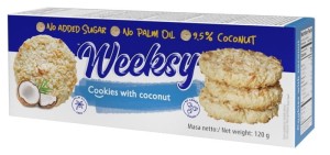 Kruche ciasteczka kokosowe B/C 120 g