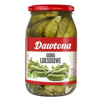 Ogórki konserwowe luksusowe produkt pasteryzowany Dawtona 900 g 97.jpg