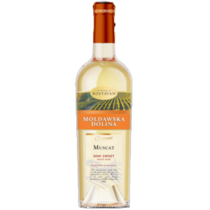 'Mołdawska Dolina Muscat Wino gronowe białe półsłodkie 750 ml
