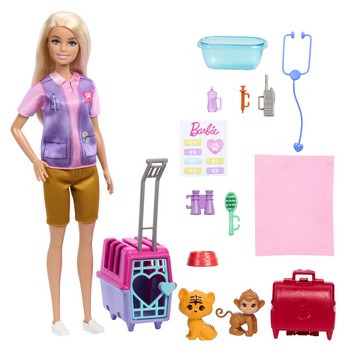 Barbie Ratowniczka zwierząt Zestaw Barbie Ratowniczka zwierząt Zestaw