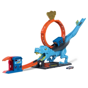 Hot Wheels City Pętla T-rexa ZestawHot Wheels City Pętla T-Rexa Zestaw torów z pętlą Zabawka dinozaur HKX42 do zabawy Hot Wheels City Pętla T-rexa ZestawHot Wheels City Pętla T-Rexa Zestaw torów z pętlą Zabawka dinozaur HKX42 do zabawy