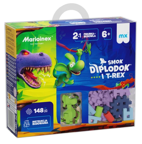 Mini Waffle - Diplodok i T-Rex 148 el. Mini Waffle - Diplodok i T-Rex 148 el.