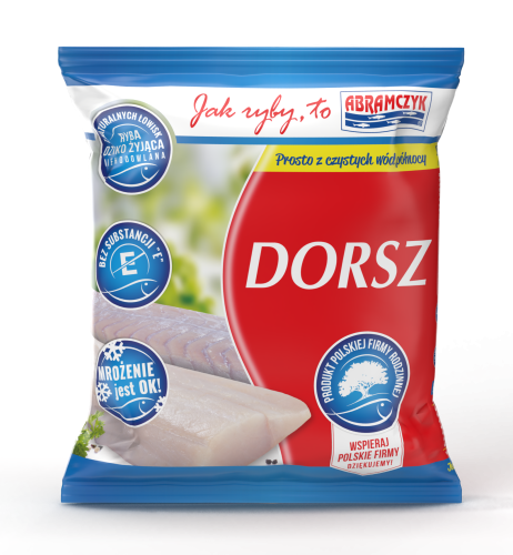 Mrożony Dorsz porcje fileta bez skóry Abramczyk 500g