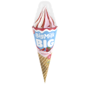 Lody Big Milk Big Rożek Wanilia &amp; Truskawka 140 ml
