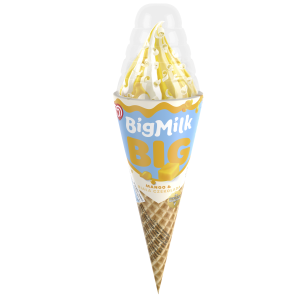 Lody Big Milk Big Rożek Mango & Biała Czekolada 140 ml