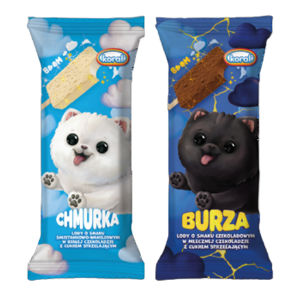 Koral Lody Burza 90 ml/ Koral Lody Chmurka 90 ml mix Koral Lody Burza 90ml/ Koral Lody Chmurka 90 ml mix