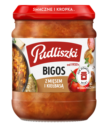 Pudliszki bigos z mięsem i kiełbasą 450g