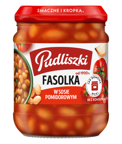 Pudliszki Fasolka w sosie pomidorowym 450g