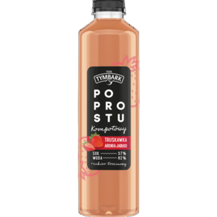 Tymbark Po Prostu Kompotowy napój truskawka aronia jabłko 1,25 l Tymbark Po Prostu Kompotowy napój truskawka aronia jabłko 1,25 l