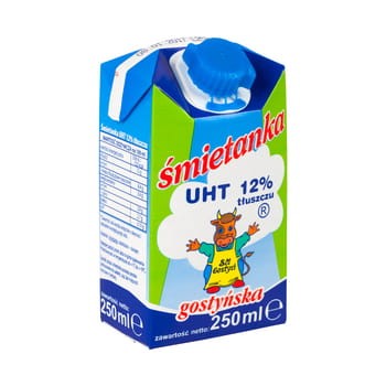 Spółdzielnia Mleczarska w Gostyniu. Śmietanka UHT 12% gostyńska 250 ml 79636726_0_350_350.jpg