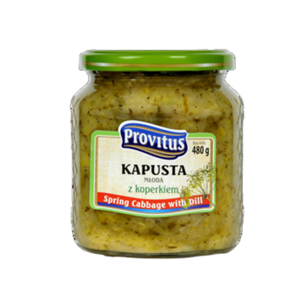Kapusta młoda z koprem Provitus 480 g Kapusta młoda z koprem Provitus 480g