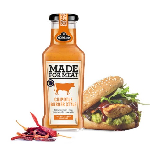 Kuhne Made For Meat Sos Chipotle Burger Style 235 ml Kuhne Made For Meat Sos Chipotle Burger Style 235 ml