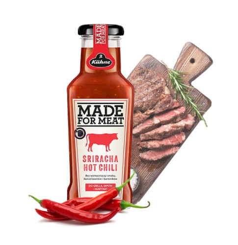 Kuhne Made For Meat Sos Sriracha Hot Chili 235 ml Kuhne Made For Meat Sos Sriracha Hot Chili 235 ml