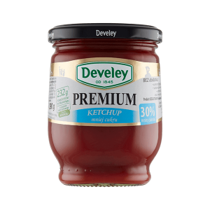 Develey Ketchup Premium Mniej Cukrów 290 g