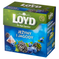 Loyd Herbatka owocowa aromatyzowana o smaku jeżyny i jagody 40 g (20 torebek)