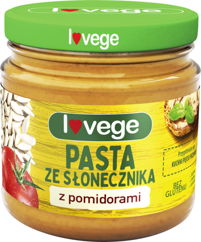 Lovege Pasta ze Słonecznika z Pomidorami w Słoiku 175 g Lovege Pasta ze Słonecznika z Pomidorami w Słoiku 175 g