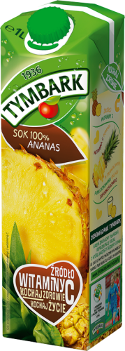 Tymbark Nektar Ananas 1 l Tymbark Sok 100% Ananas 1 l