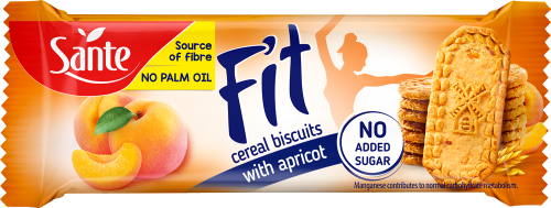 Sante Fit Ciasteczka zbożowe z morelą bez cukru 50 g Sante Fit Ciasteczka zbożowe z morelą bez cukru 50 g