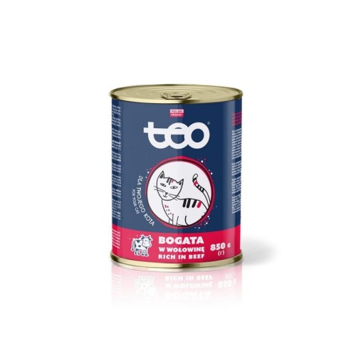 Karma mokra dla kota TEO bogata w wołowinę 850 g Karma mokra dla kota TEO bogata w wołowinę 850 g