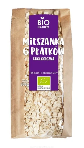 BIOnaturo Mieszanka 6 płatków BIO 300 g BIOnaturo Mieszanka 6 płatków BIO 300 g