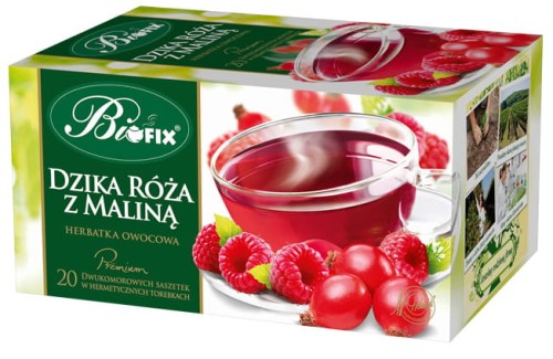 Bifix premium herbatka dzika róża z maliną ekspresowa 40 g Bifix premium dzika róża, malina ekspr. 40 g