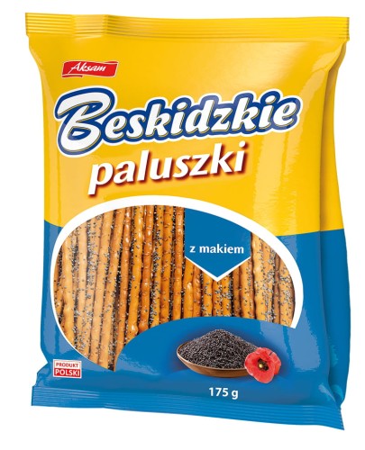 Beskidzkie Paluszki z makiem 175 g Beskidzkie Paluszki z makiem 175 g