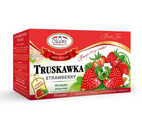 Malwa Herbata owocowa Truskawkowa 20x2 g Malwa Herbata owocowa Truskawkowa 20x2g