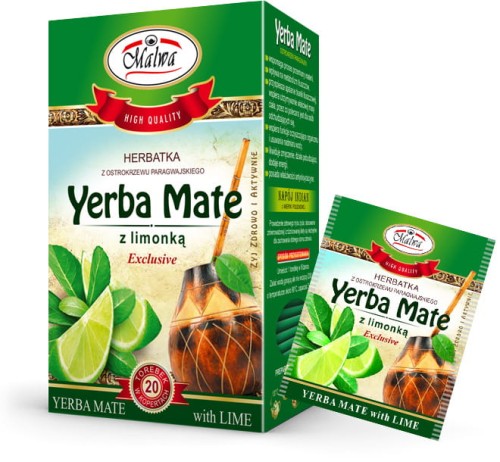 Malwa Yerba Mate z Limonką 20x2 g Malwa Yerba Mate z Limonką 20x2g