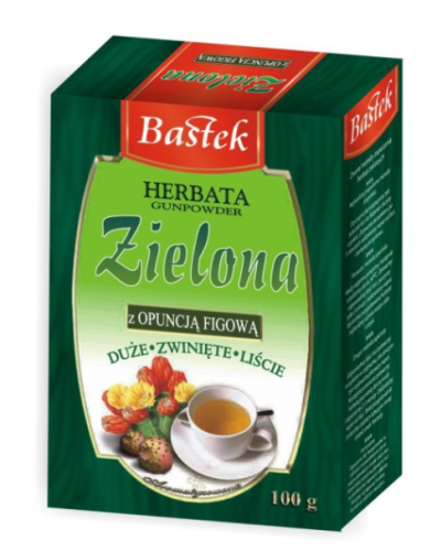 Bastek Herbata zielona liściasta z opuncją figową 100 g Bastek Herbata zielona liściasta z opuncją figową 100 g