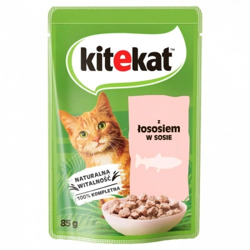 Kitekat z łososiem w sosie Karma pełnoporcjowa 85 g Kitekat z łososiem w sosie Karma pełnoporcjowa 85 g