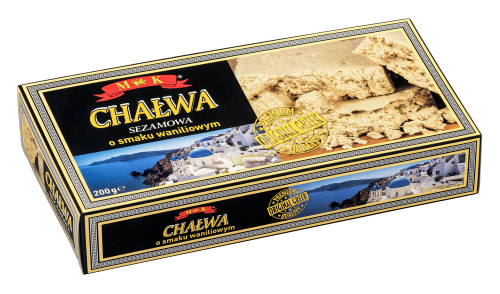 MK Chałwa sezamowa o smaku waniliowym 200 g MK Chałwa sezamowa o smaku waniliowym 200 g