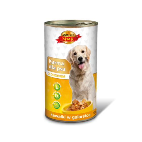MK Animals Karma dla psa Drób puszka 1,24 kg MK Animals Karma dla psa Drób puszka 1240 g