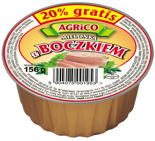 AGRiCO Mielonka z boczkiem 156 g AGRiCO Mielonka z boczkiem 156 g